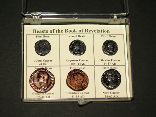 Coins of Beasts from the Book of Revelation Replicas